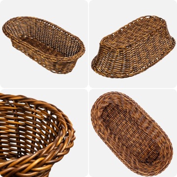 KOSZYK NA PIECZYWO CHLEB STÓŁ SZTUĆCE PODŁUŻNY BRĄZOWY KOSZYCZEK