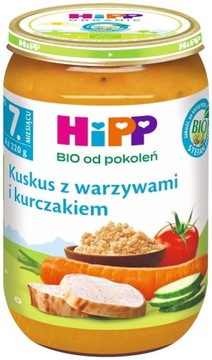HiPP BIO kuskus warzywa kurczak obiadek 7m+ 220 g