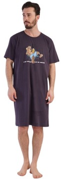 ŚMIESZNA MĘSKA KOSZULA NOCNA MIŚ Z PIWEM XXXL