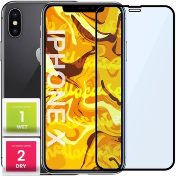 SZKŁO HARTOWANE DO IPHONE X / XS PEŁNE NA CAŁY EKRAN SZKIEŁKO OCHRONNE 5D