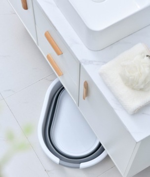 СКЛАДНАЯ КОРЗИНА ДЛЯ БЕЛЬЯ СИЛИКОНОВАЯ ЧАША ВАННА БОЛЬШОЙ ОВАЛЬНЫЙ PELUS 25Л