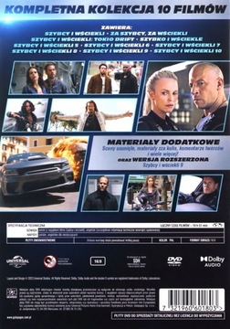Быстрый и яростный. Пакет 1-10, 10 DVD