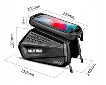 TORBA ROWEROWA WODOODPORNA SAKWA ETUI NA TELEFON