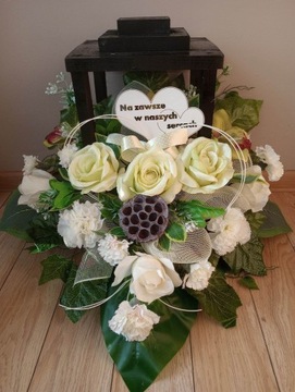 Фонарь Фонарь Цветы на могилу НАБОР букета