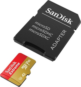KARTA PAMIĘCI SANDISK EXTREME microSDXC 1 TB 190/130 MB/s A2 C10 V30 UHS-I