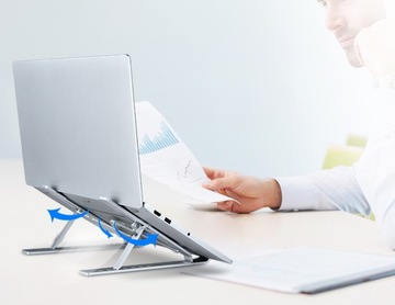 Складная подставка VAZIO, алюминий, СЕРЕБРЯНЫЙ для ноутбука MacBook iPad (N29-9-S)