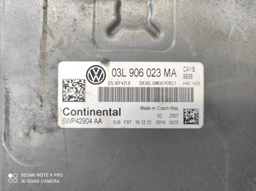 AUDI SEAT SKODA VOLKSWAGEN JEDNOTKA ŘÍZENÍ 03L906023MA 03L907425B