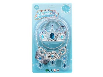 Diadem korona tiara naszyjnik biżuteria Elsa Kraina Lodu strój księżniczki