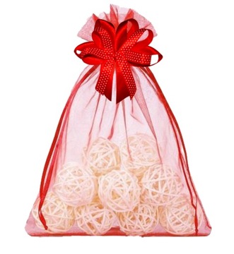 СУМКИ ИЗ ОРГАНЗЫ РОЖДЕСТВЕНСКИЙ ПОДАРОК ​​пакет 22х30 - 10 шт.