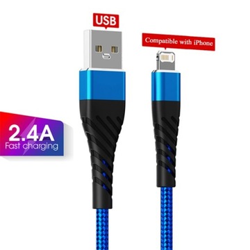 Blue 2m Pd Usb Type C Fast Charging Cable For Iphone 13 Pro Max 12 11 Cable