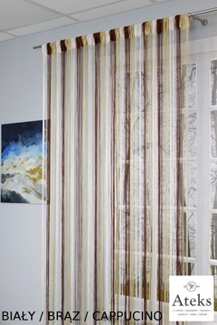 ШТОРА ПАСТА ШТОРА 300х160 белый коричневый капучино