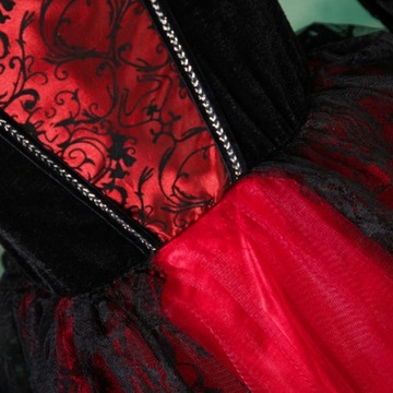 STRÓJ PRZEBRANIE WAMPIRZYCA KOSTIUM WAMPIRZYCY NA KARNAWAŁ 128 134