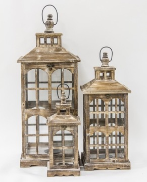 Деревенский ретро-фонарь, винтажный деревянный фонарь, набор из 3 шт.