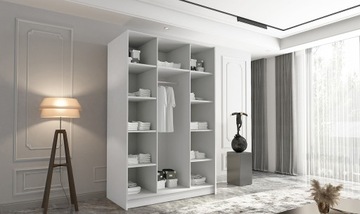 Наклонный гардероб II 150 см с зеркалом - 3 -деревенский гардероб Classic