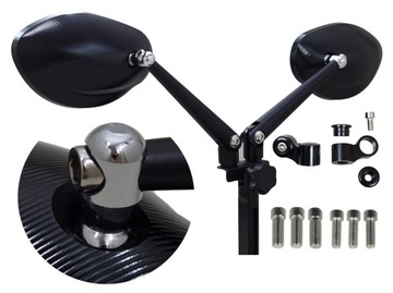 lusterka akcesoryjne CNC eliptyczne custom M8 M10