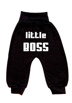 Spodnie bawełniane bezuciskowe LITTLE BOSS 92