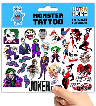 МОЮЩИЕСЯ ВРЕМЕННЫЕ ТАТУ ДЕТСКИЕ ДЕТСКИЙ ДЖОКЕР ОРИГИНАЛЬНЫЕ ДИЗАЙНЫ