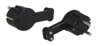 УГЛОВАЯ ВИЛКА ULTRA FLAT 16A 2P+Z С РУЧКОЙ