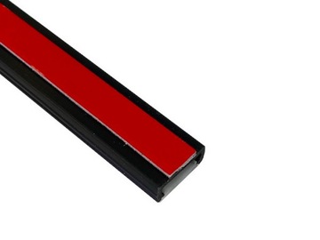 МИНИ ЧЕРНЫЙ СВЕТОДИОДНЫЙ ПРОФИЛЬ С КЛЕЙКОЙ ЛЕНТОЙ | 1 МЕТР