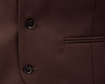 Brązowa kamizelka wizytowa do jeansów męska jednolta - 58