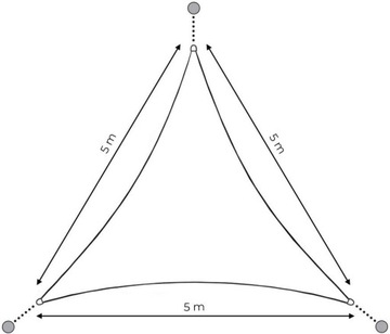 Żagiel Przeciwsłoneczny Daszek Parasol Beżowy Trójkątny Zadaszenie 5x5x5m