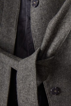 H&M - ponadczasowy płaszcz wełna wiskoza piękny krój - M