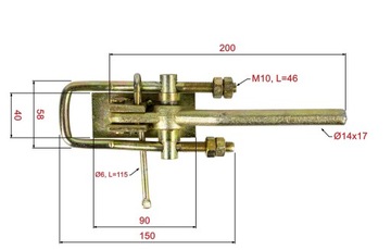 Замок-защелка правая сторона для прицепов Autosan D-35 D-47 D-50 7025140092