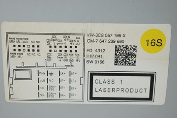 РАДИОБЛОК РАДИО VW RCD510 3C8057195X