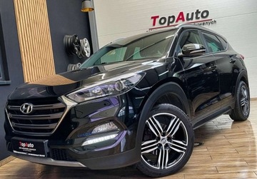 Hyundai Tucson III SUV 1.7 CRDI 115KM 2017 Hyundai Tucson 1.7 blue CRDI MANUAL bezwypadkowy GWARANCJA perfekcyjny