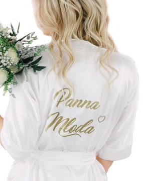 Szlafrok ślubny Panna Młoda rozmiar 2XL