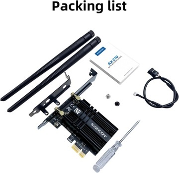 СЕТЕВАЯ КАРТА SYONCON AXE5400 WiFi 6E PCIe WiFi-карта Набор микросхем Intel AX210