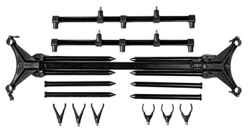 RODPOD STOJAK STANOWISKO KARPIOWE GRUNTOWE 3 WĘDKI CZARNE