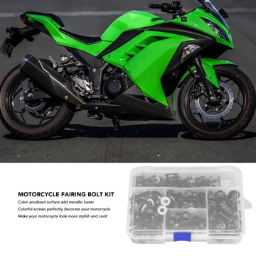 НАБОР ВИНТОВ ДЛЯ ОБТЕКА МОТОЦИКЛА, ЦВЕТНОЙ М5 ЗАМЕНА М6 ДЛЯ NINJA 250 300
