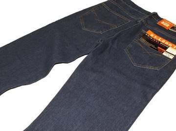 SPODNIE męskie fajne jeansy granatowe W34 L30 90-92 cm