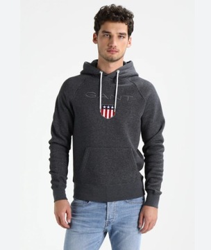 GANT BIG LOGO SWEAT HOODIE MĘSKA BLUZA Z KAPTUREM XL