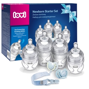 LOVI ZESTAW BUTELEK MEDICAL+ 2x 150ml 2x 250ml + SMOCZEK USPOKAJAJĄCY