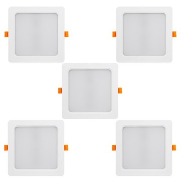 5x panel LED sufitowy plafon podtynkowy slim 18W 4000k Maclean MCE374 S