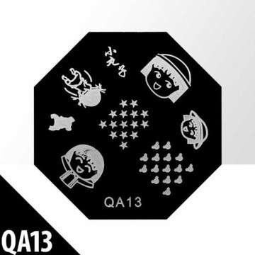 BLASZKA PŁYTKA WZORKI DO PAZNOKCI STAMPING QA13