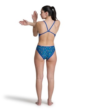 Strój kąpielowy Arena REVERSIBLE SWIMSUIT CHALLENGE ROYAL MULTI 38