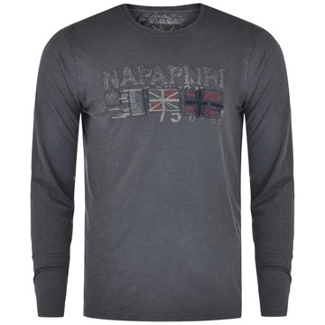 Longsleeve Męski NAPAPIJRI Szary N0YHX4 Szary