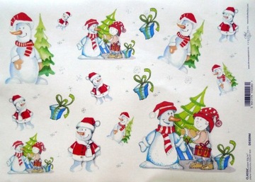 papier do decoupage ITD A-4 - D0309M Boże Narodzen