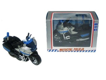 Motocykl policyjny policja ze światłem i dźwiękiem 13cm napęd