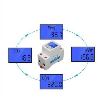 Счетчик электроэнергии на DIN-рейку 5-80А AC 230В