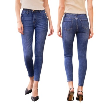 JEANSY Z GUZIKAMI RURKI ELEGANCKIE STAN 42 XL