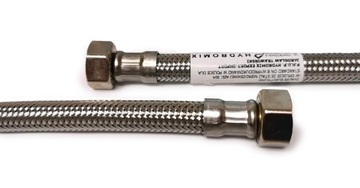Wężyk 200cm do wody 3/8x3/8 w oplocie ze stali