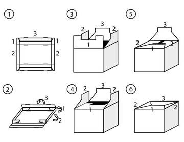 Коробки картонные коробки 4шт Paris XL
