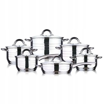 ZESTAW 12 ELEM. GARNKÓW STALOWYCH BLAUMANN JUMBO BL-1410