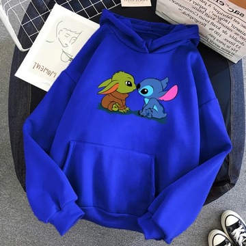 Yoda Stitch Funny Anime Sweatshirts Hip Hop Fashio
