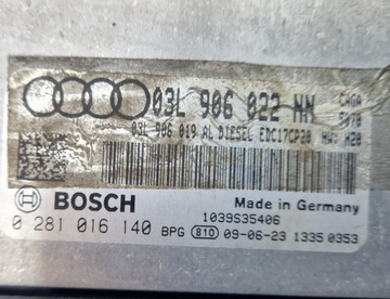 AUDI A4 B8 A5 Q5 JEDNOTKA ŘÍZENÍ MOTORU 03L906022NN 2,0TDI CAG CAGA