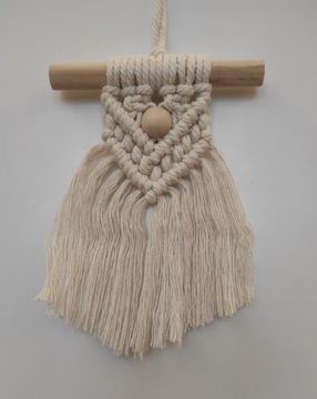 Makrama Naturalna HandMade Ozdoba AUTO Liść Łapacz